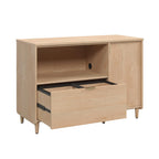 Credenza for TVs up to 46 inches with Concealed Storage.