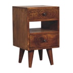 Solid Wood Mini Classic Multi Chestnut Nightstand