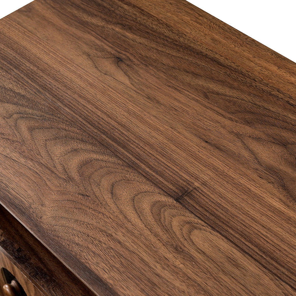 Modern Nightstand with Charging Station & Storage Drawers.