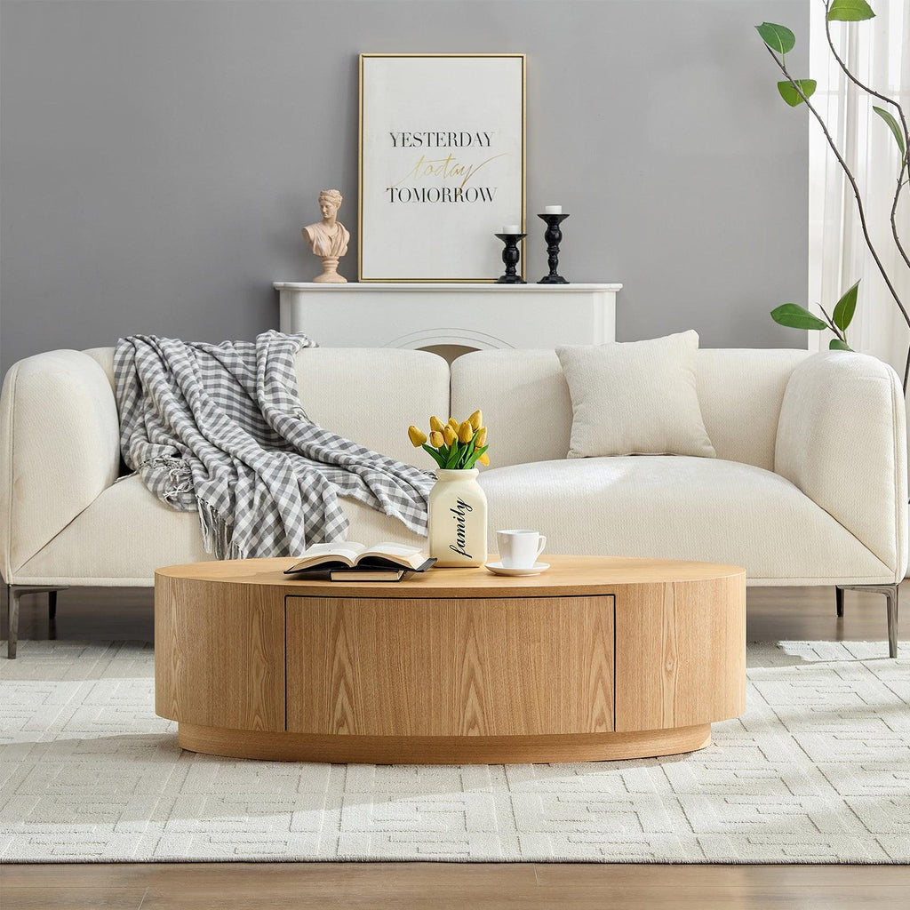 Modern Oval Coffee Table - Stylish Living Room Accent.