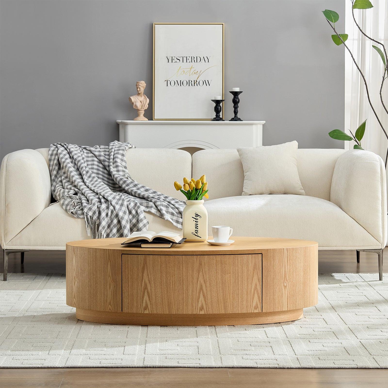 Modern Oval Coffee Table - Stylish Living Room Accent.