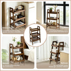 3 Tier Solid Wood Ladder Shelf for Home & Office.