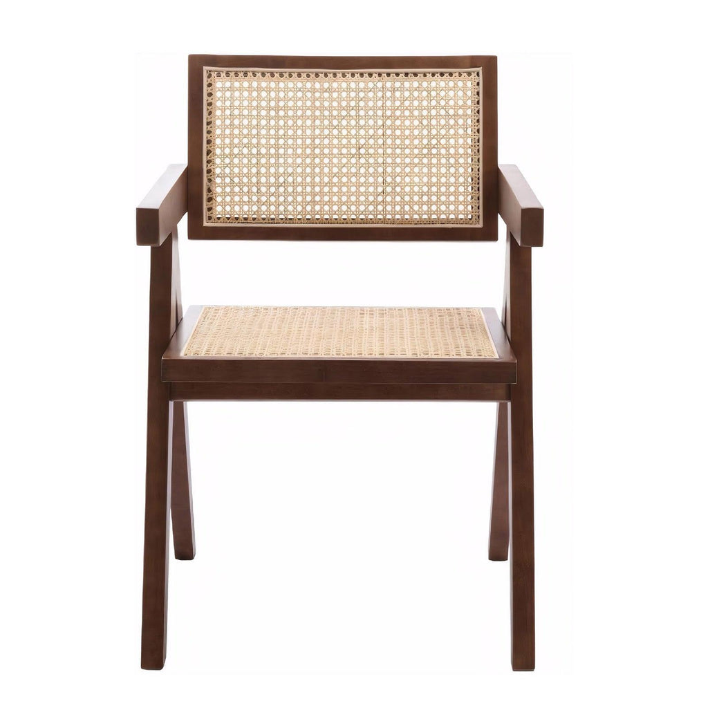 Mid Century Dining Chair - Rattan Accent Armchairs.