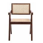 Mid Century Dining Chair - Rattan Accent Armchairs.