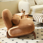Accent Chair with Solid Wood Legs for Cozy Spaces.