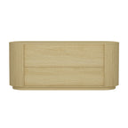 Olivia 71' Dresser in Natural Oak (6-Drawer)
