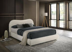 Velvet Upholstered Queen Bed with Storage.
