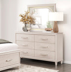 Wooden Bedroom Dresser with Jewelry Trays for Organization.