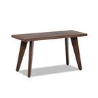 Capri 35.5' Solid Red Oak Wood Bench, Dark Brown Red Oak.