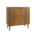 Farmhouse Walnut Wood Sideboard Buffet Cabinet with Storage