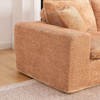107'' Modern Boucle Sectional Sofa with Ottomans.