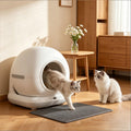Smart Self-Cleaning Automatic Litter Box in Gray and White