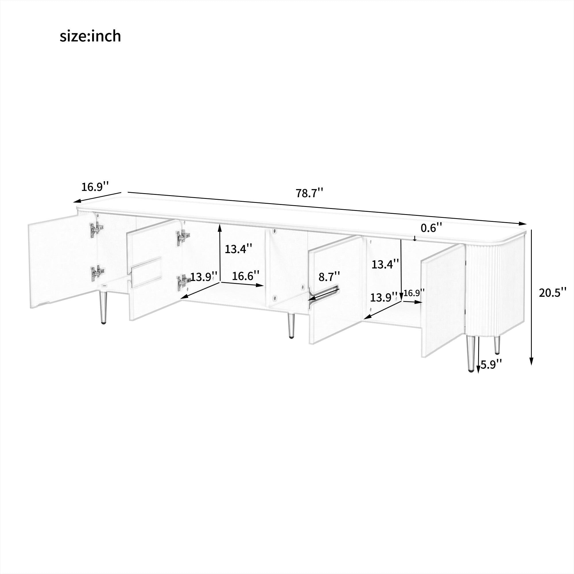 Minimalist TV Stand for 85 Inch TVs - Spacious Media Console.