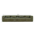Green Modular Sectional Sofa - 145.5 Inch Design.