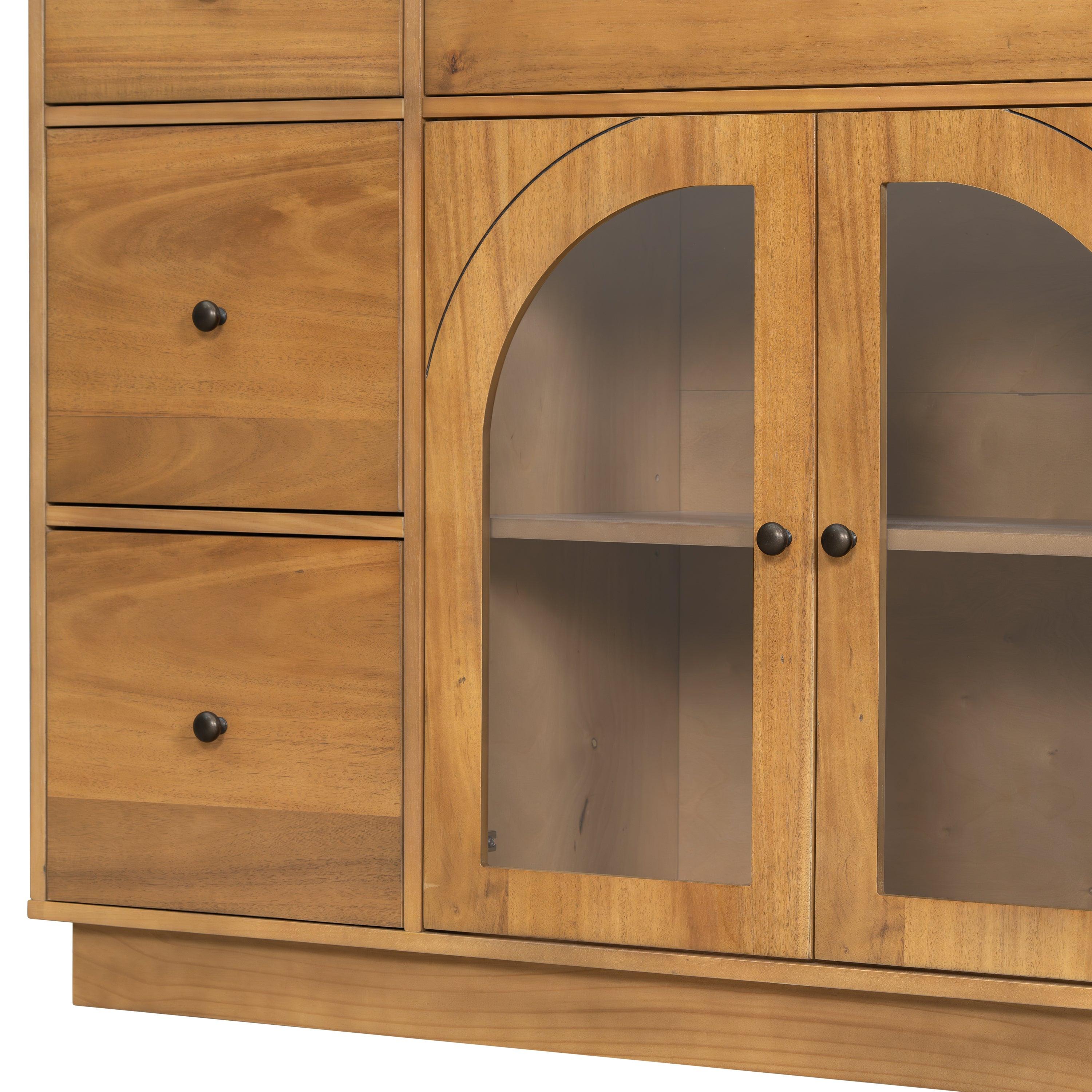 Natural Wood Storage Cabinet for Living Room and Dining.