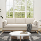 Knox 84' Modern Farmhouse Sofa French Beige Velvet.