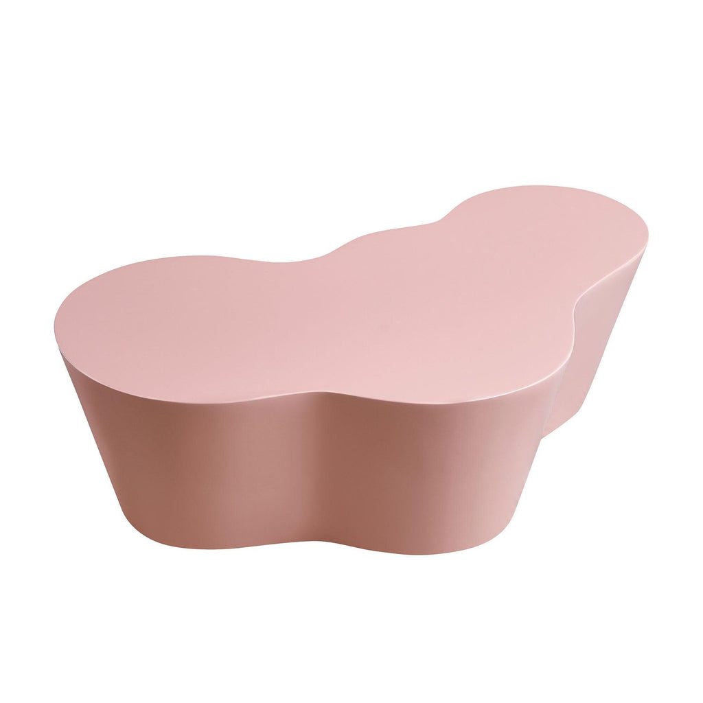 50 Inch Pink Fiberglass Coffee Table for Living Room.