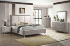 Light Gray Nightstand with Dovetail Drawers.