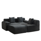 114-inch Modular Corduroy Sofa – Flexible Design & Comfort.