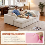 L-Shaped Sectional Sofa with Chaise featuring high-density foam and breathable fabric for long-lasting comfort and moisture resistance.