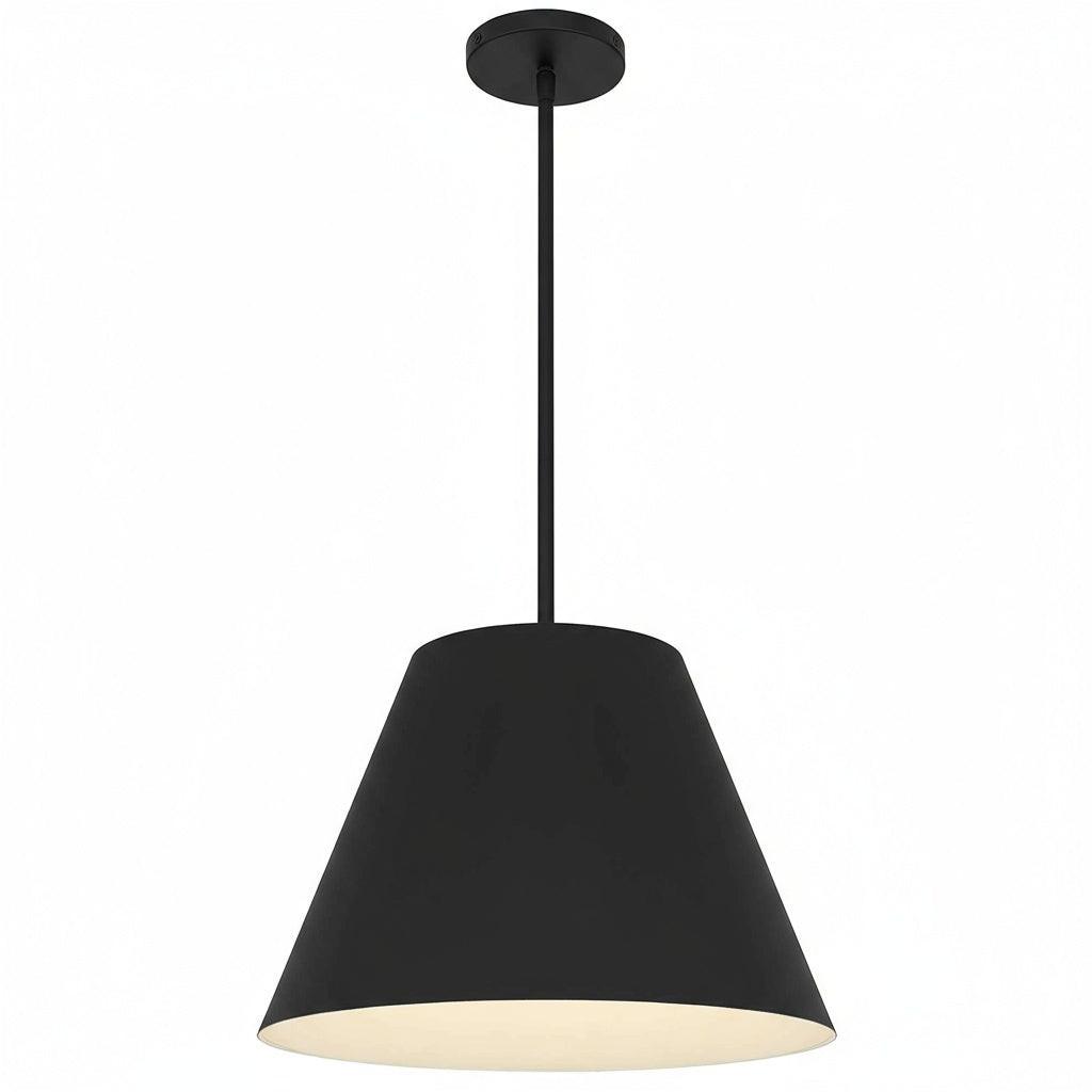 16 inch Diameter Integrated LED Black Pendant.