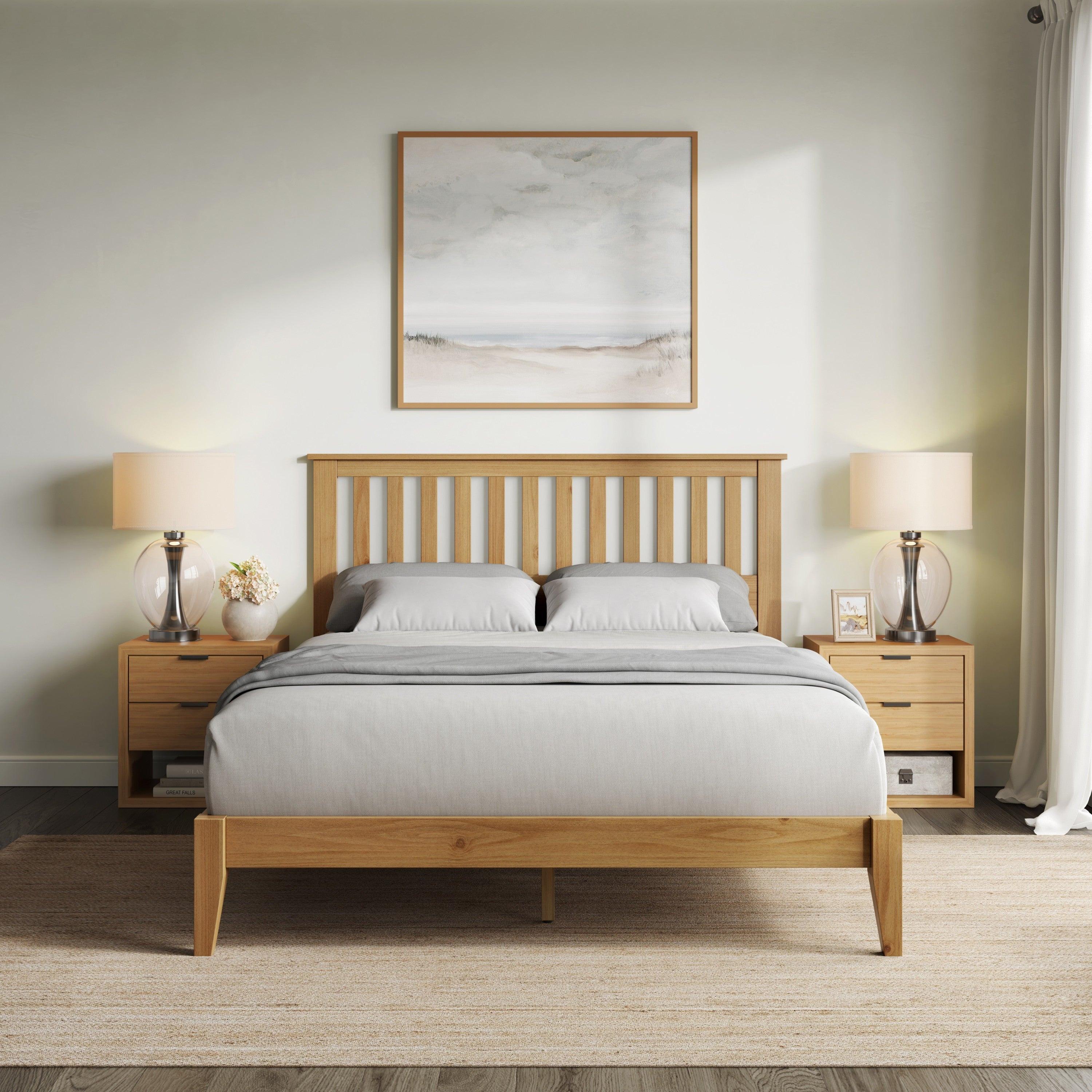 Malinda Mission Style Queen Panel Bed for Modern Spaces.