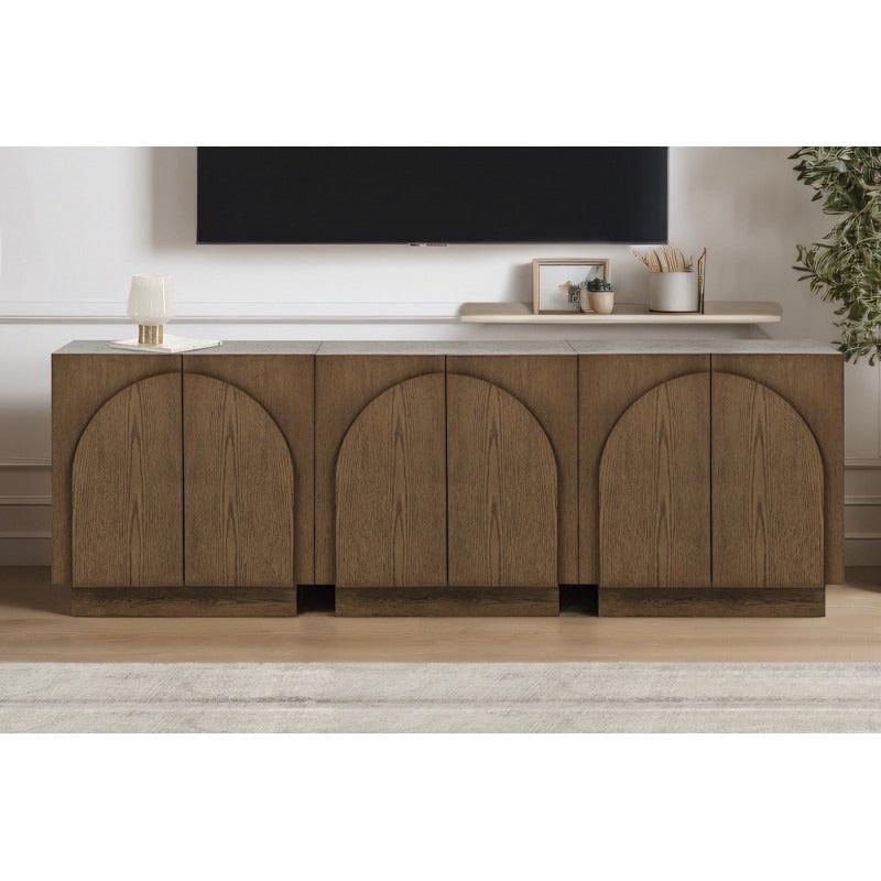 Mid-Century Modern Sideboard Cabinet for Living Room Storage.