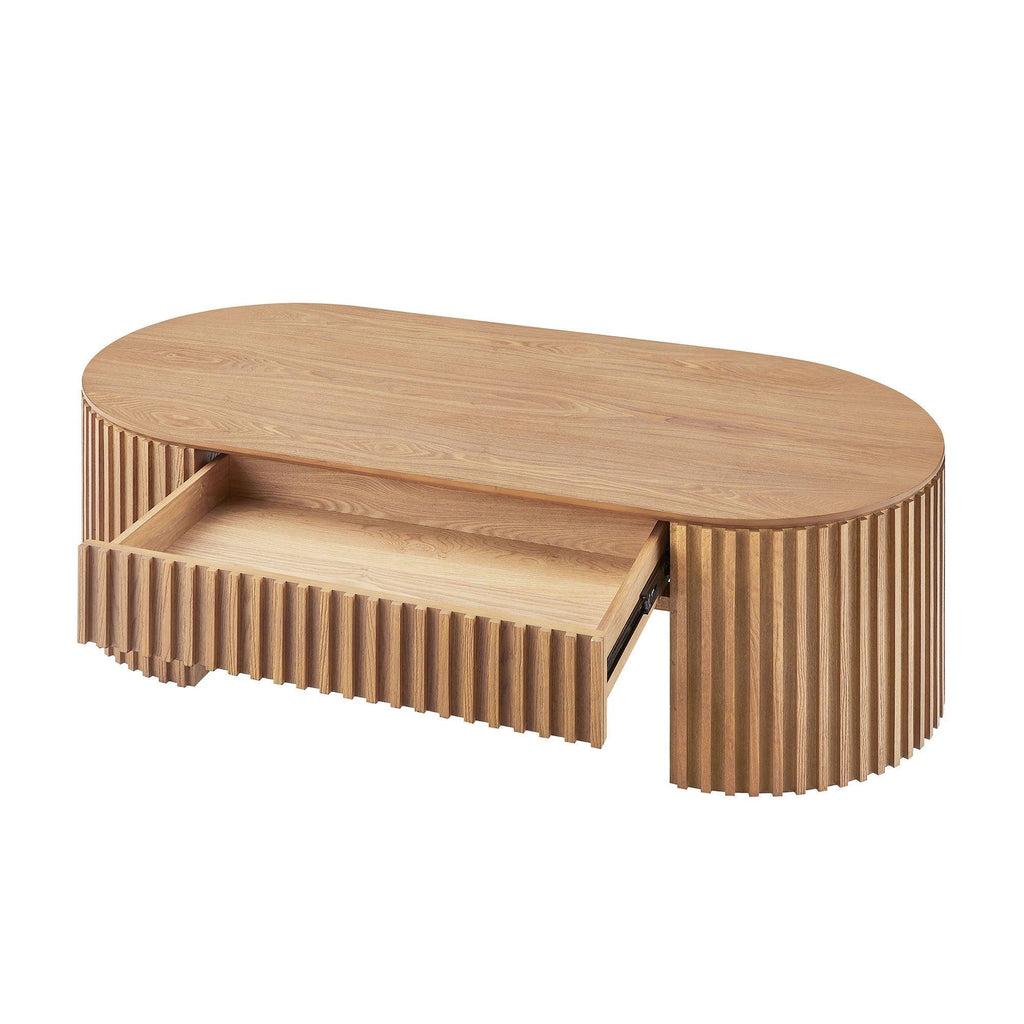 51.18'' Oval Coffee Table - Mid Century Modern Design.