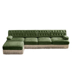 Pet-Friendly Velvet Sectional Sofa for Living Rooms.