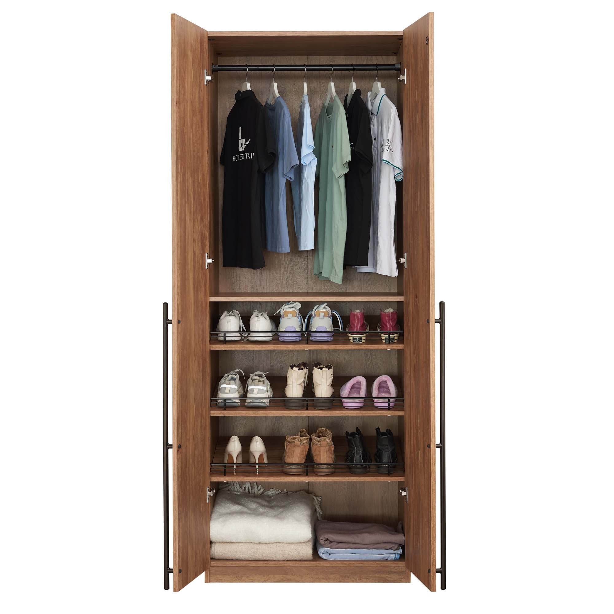 Lee 32' Wardrobe Closet in Golden Brown