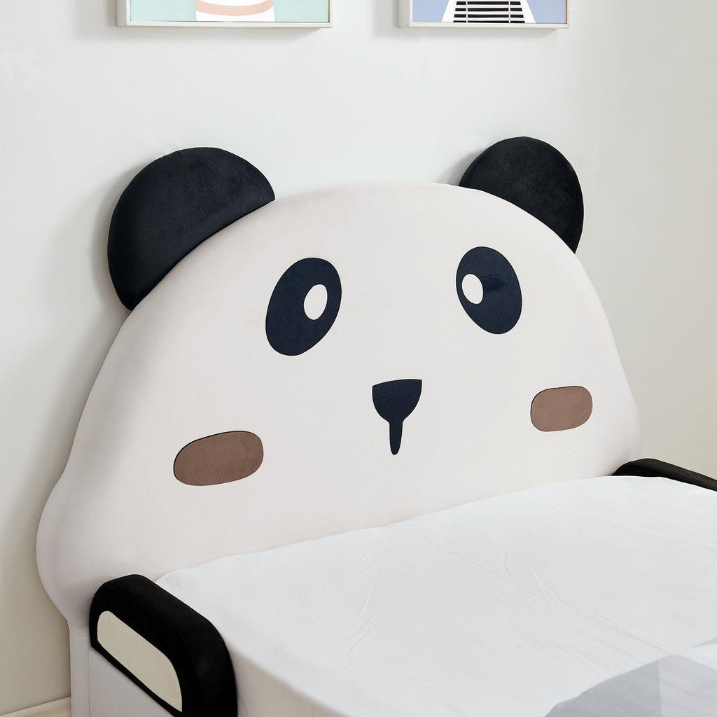 Twin Size Panda Kids Bed with Soft Padded Edges.