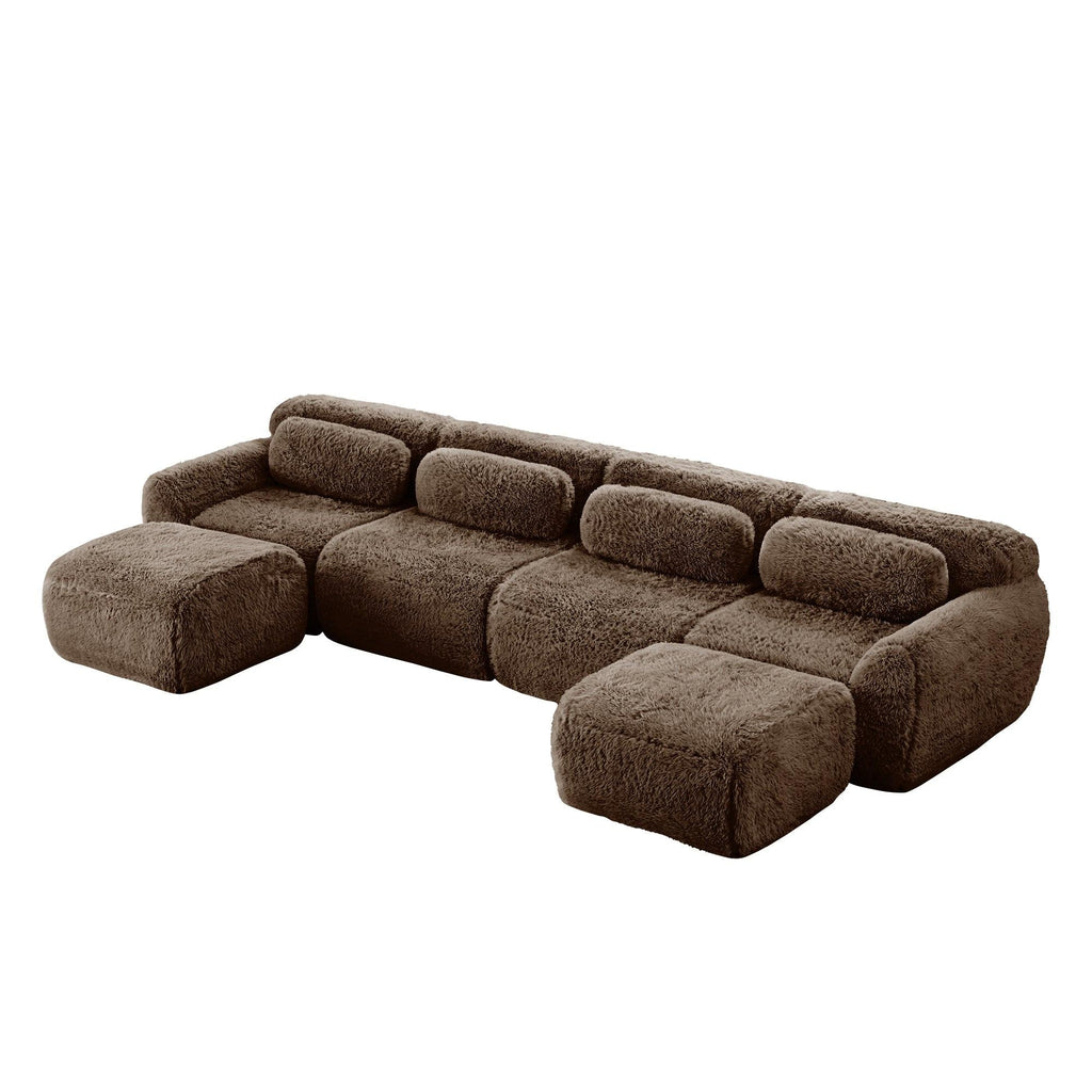 Modular Anti-Slip U-Shaped Boneless Sofa.