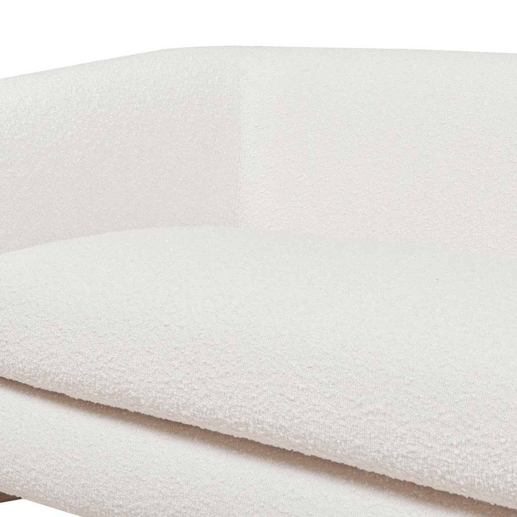 Alpine 90.5' Sherpa Sofa, Ivory White Boucle.