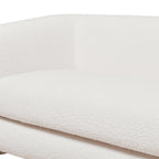 Alpine 90.5' Sherpa Sofa, Ivory White Boucle.