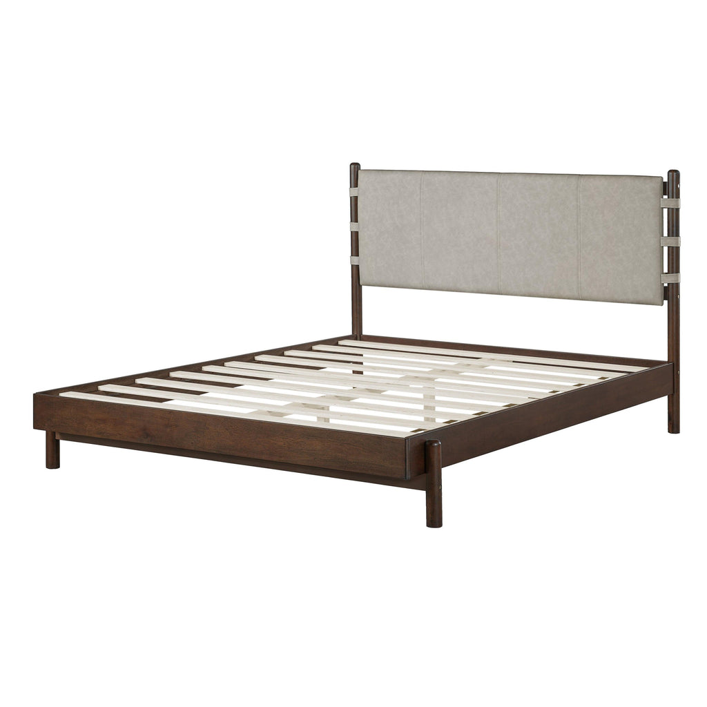 Queen Rubber Wood Bed Frame with Headboard.