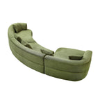 155.91 Inch Curved Modular Sofa with Pillows.