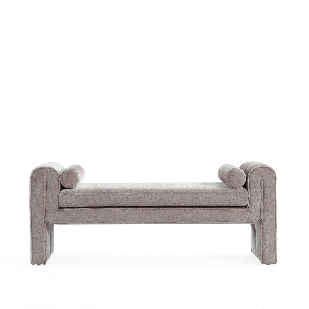Modern Concord Chenille 59' Bench in Dove