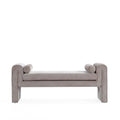 Modern Concord Chenille 59' Bench in Dove