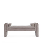 Modern Concord Chenille 59' Bench in Dove