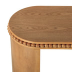Vintage Beaded Console Table with Reversible Curved Legs.