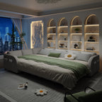 L-Shaped Sofa with Pull-Out Bed and USB Port.