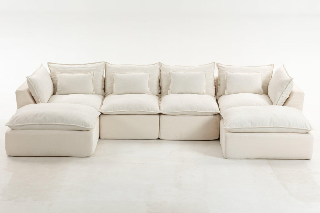 Oversized Modular Sectional Sofa with Wide & Deep Seat.