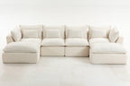 Oversized Modular Sectional Sofa with Wide & Deep Seat.