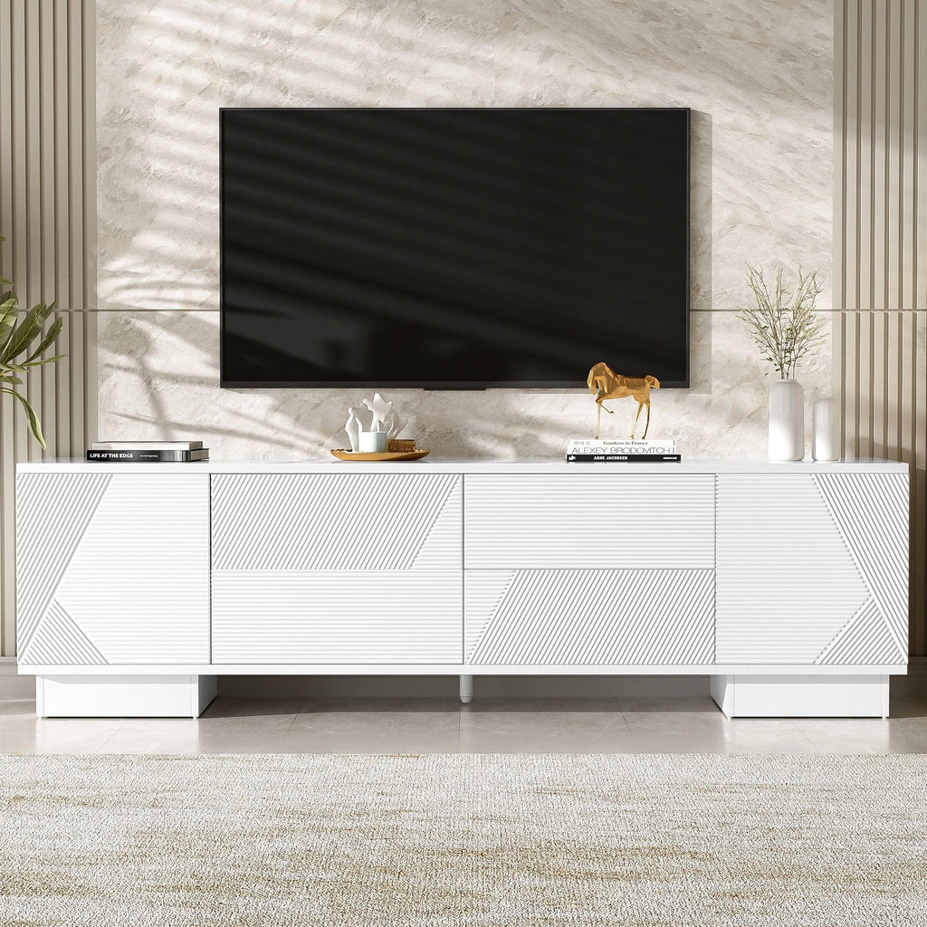 70.8'' Modern TV Stand for 75 Inch TVs - Stylish Storage Solution.