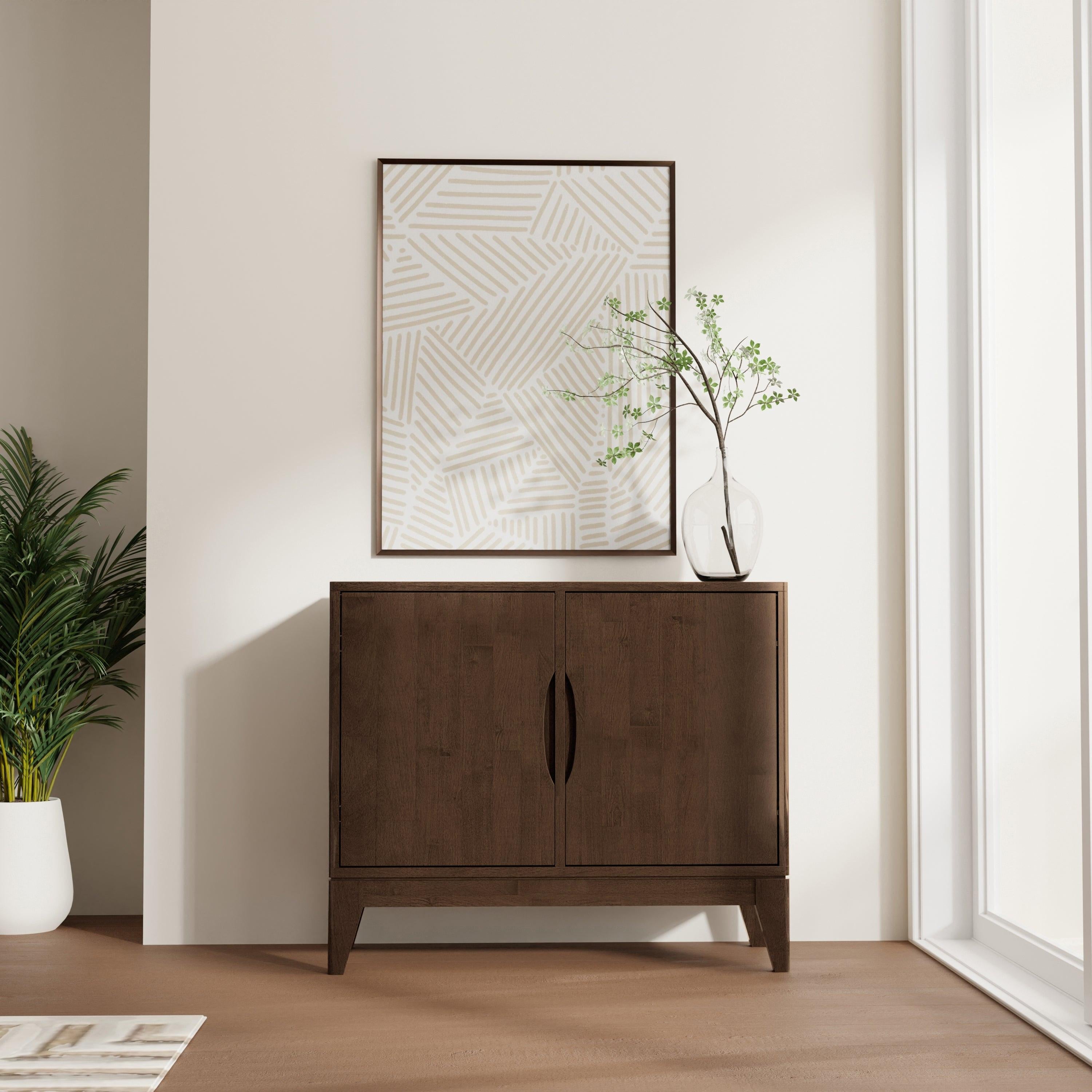 Walnut Brown Sideboard Buffet - Harper 2 Door Design.