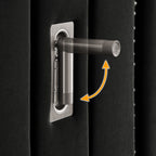 Adjustable reading light on velvet headboard of queen bed frame, offering flexible lighting for nighttime reading.