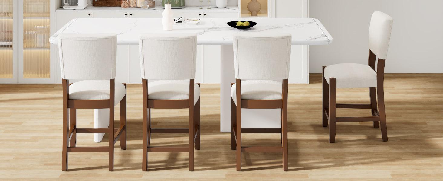 Mid Century Modern Bar Stools Set of 2 - Comfortable Kitchen Seating.