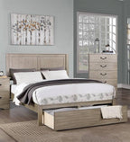 Rustic King Size Bed with Antique Silver Finish.