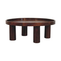Solid Wood Crescent Chestnut Coffee Table