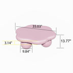 Pink Cloud Shaped Coffee Table for Small Spaces.